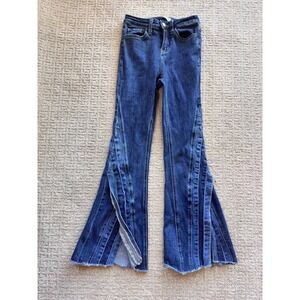 Flying‎ Monkey Women's High Rise Super Split Flare Stretch Jeans - Size 23x27.5